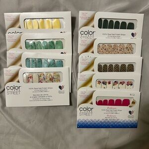 Color Street Glitter and Solid Nail Strips (9 Sets)